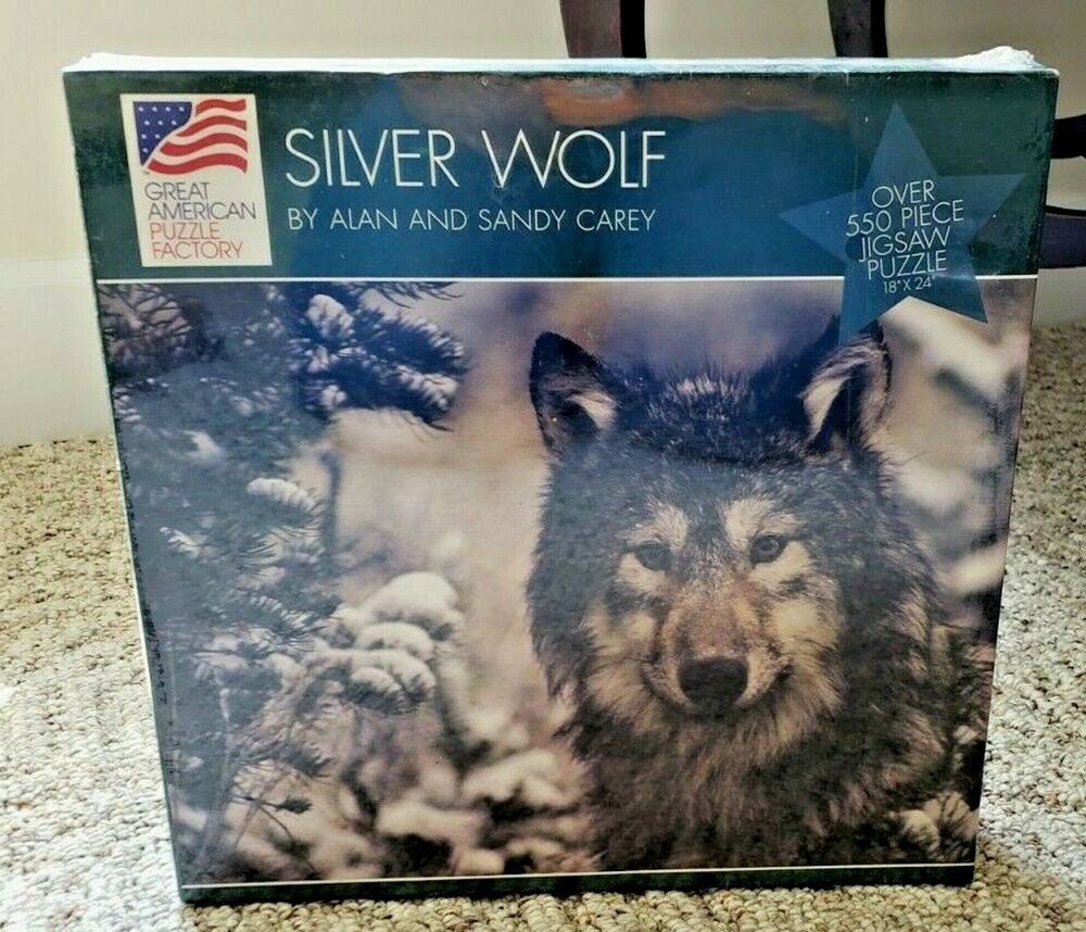 Silver Wolf Alan and Sandy Carey Great American Puzzle Factory 550 Pc NIB